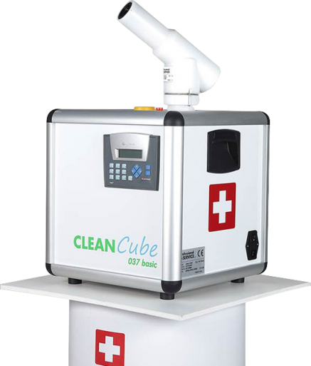 Sistema CLEAN CUBE per sanificazione ambienti con perossido d'idrogeno