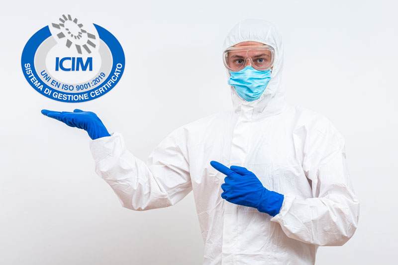 Sanificazione ambienti con sistema certificato ICIM